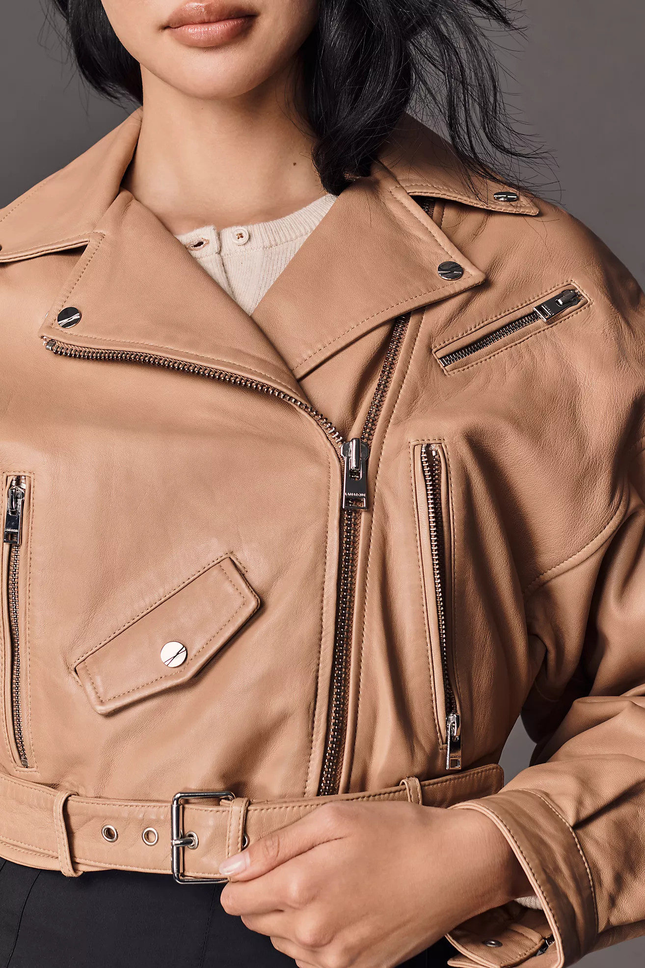 Lamarque Dylan 80's Leather Biker Jacket | Anthropologie (US)
