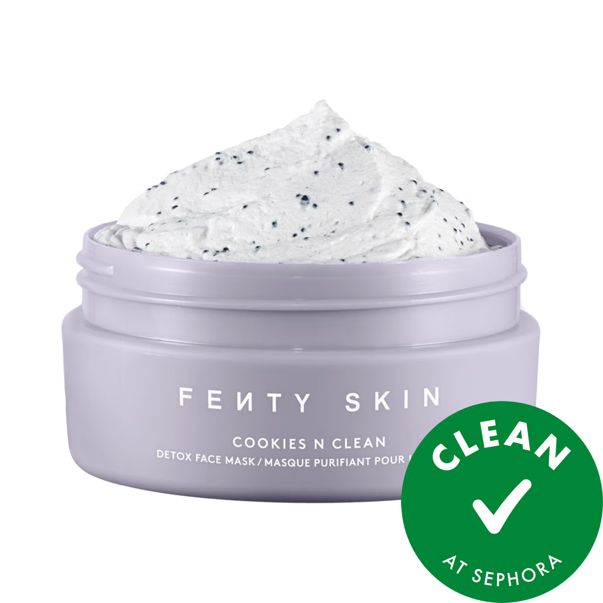 Fenty Beauty by Rihanna Cookies N Clean Whipped Clay Pore Detox Face Mask with Salicylic Acid + Charcoal 2.5 oz/ 75 mL | Sephora (US)