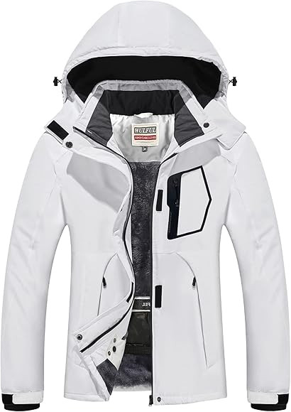 WULFUL Women’s Waterproof Snow Ski Jacket Mountain Windproof Winter Coat with detachable hood | Amazon (US)