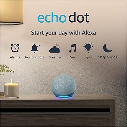 Echo Dot (4th Gen) | Sleek design with full sound, Bluetooth, and Alexa | Twilight Blue | Amazon (US)