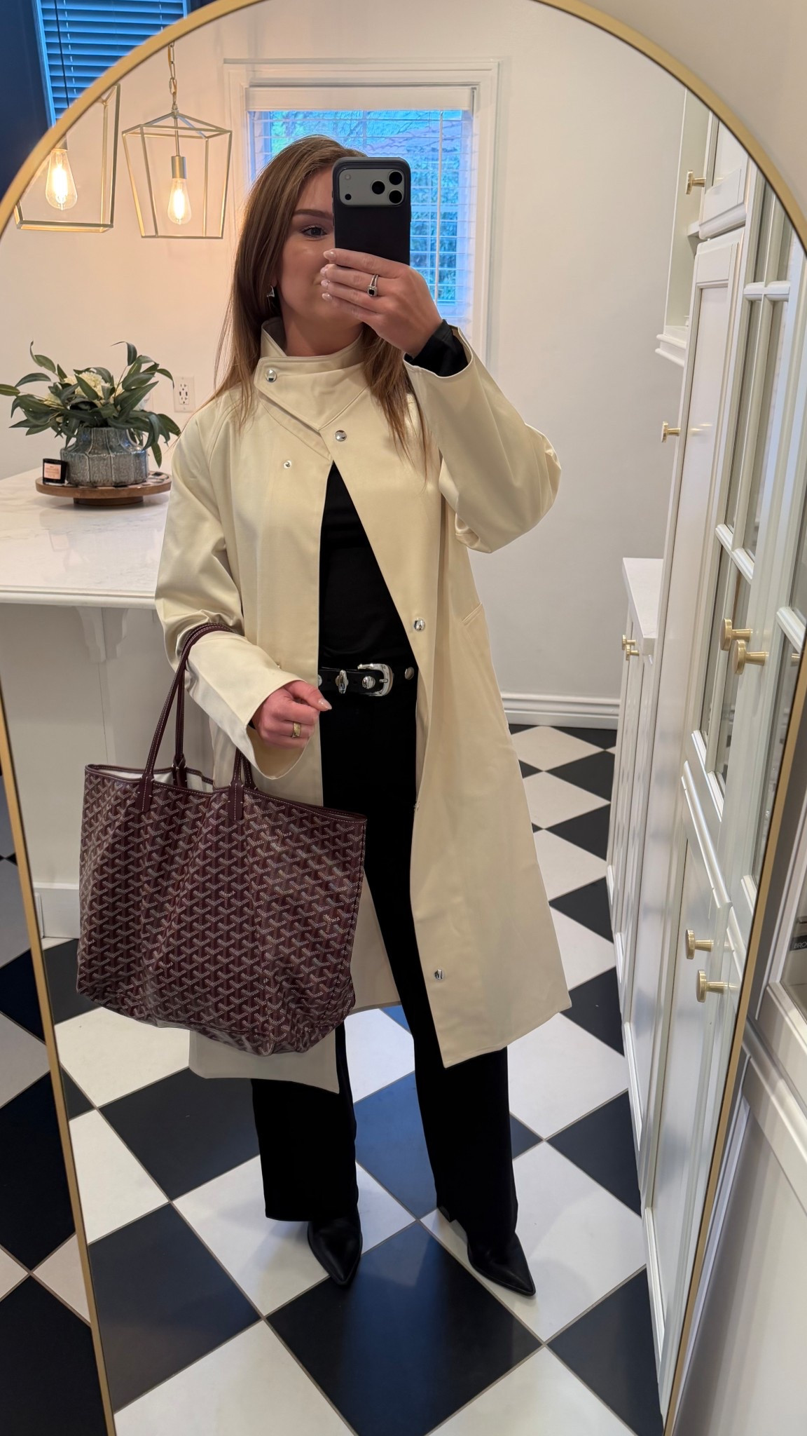 Rainy day work outfit featuring a Vuori long sleeve layered under this Rue Sophie funnel neck coat (runs oversized — I sized down to an XS petite and it still fits oversized). Styled with Lululemon trousers, Open Edit pointed toe boots, and a Madewell belt. Finished with my Goyard tote and simple Amazon earrings. Comfortable, polished, and perfect for unpredictable spring weather.

#OOTD #LTKStyle #LTKSeasonal #SpringWorkwear #RainyDayOutfit #OfficeStyle #BusinessCasual #Vuori #Lululemon #RueSophie #Goyard #Madewell #WorkOutfit #EverydayStyle #NeutralOutfit #WomensWorkwear #WomensWorkOutfitInspo #FunnelNeckJacket

#LTKPetite #LTKWorkwear #LTKootd