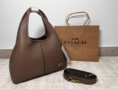 COACH CM545 LANA23 Crossbody 2way Shoulder Bag Leather Dark Stone Brown Outlet | eBay US