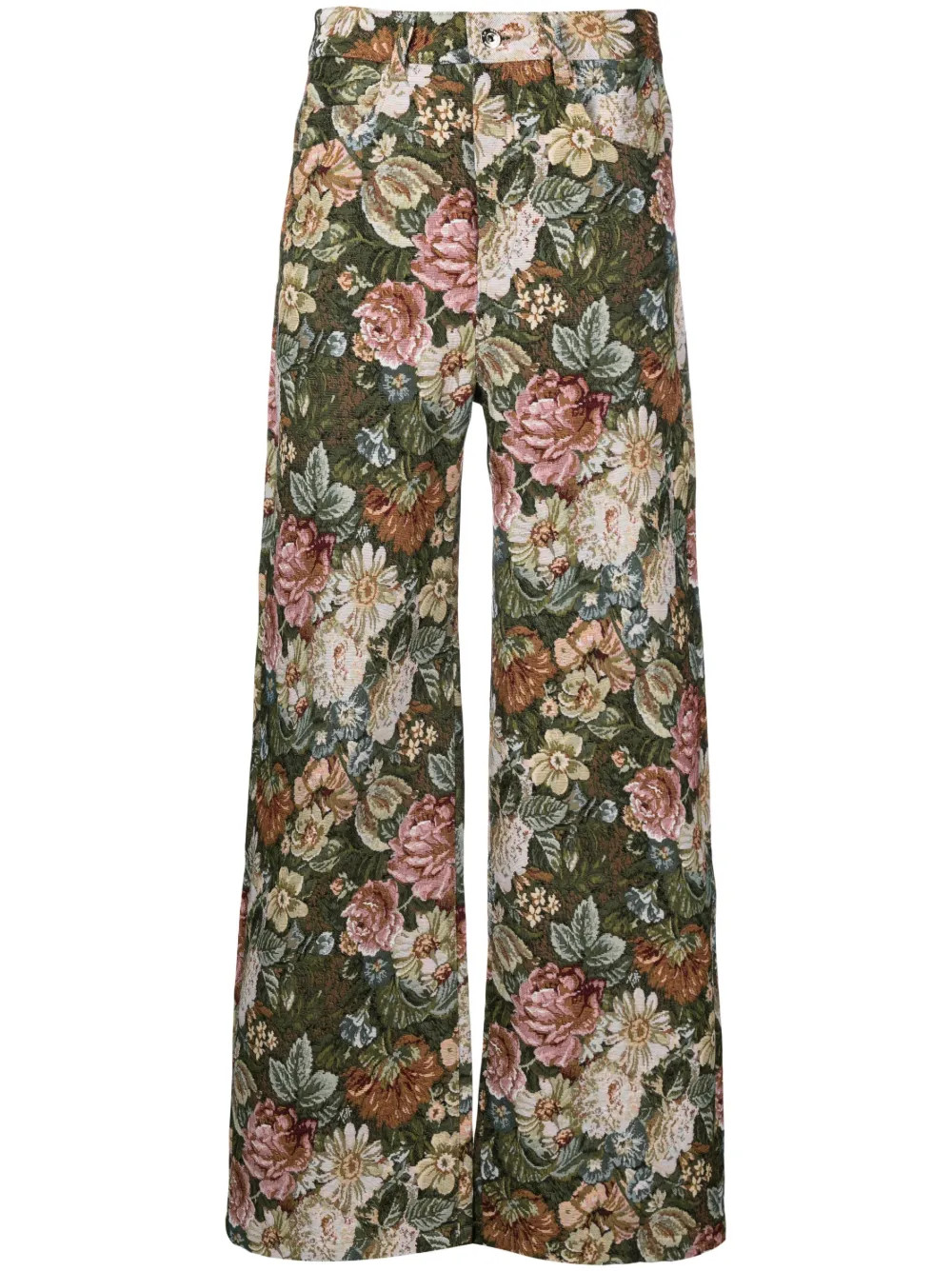 wide-leg brocade trousers | Farfetch Global