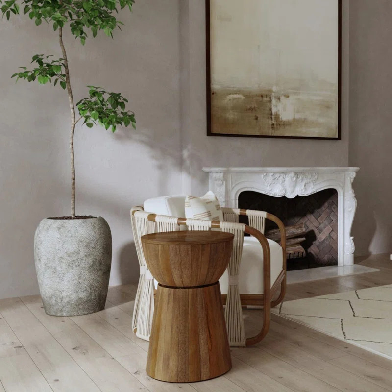 Lark Manor™ Charrise Round Drum End Table & Reviews | Wayfair | Wayfair North America