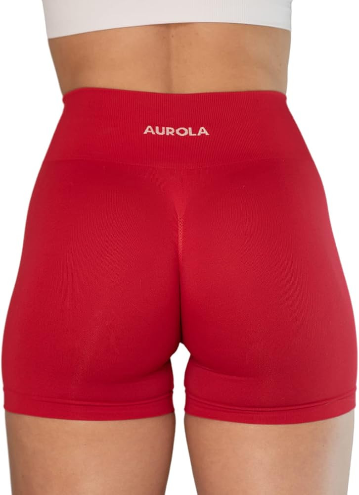 Amazon.com: AUROLA Dream Collection Women Workout Shorts High Waist Gym Shorts, Scrunch Butt Seam... | Amazon (US)