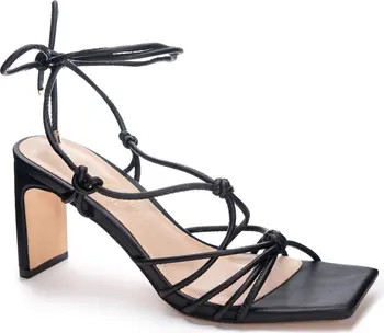 Yita Smooth Ankle Wrap Sandal (Women) Black Strappy Sandals Black Sandals Black Heels Black Shoes | Nordstrom