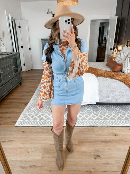 Top — small
Dress — small

western outfit | western style | mesh bell sleeve top | western boho outfit | denim mini dress outfit | country concert outfit | Nashville outfit ideas | western boots outfit 



#LTKfindsunder50 #LTKstyletip #LTKfindsunder100