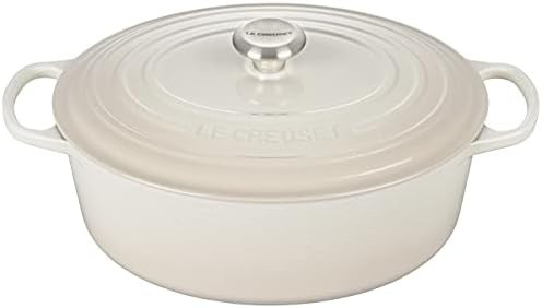 Le Creuset Enameled Cast Iron Signature Oval Dutch Oven, 8 qt., Meringue | Amazon (US)