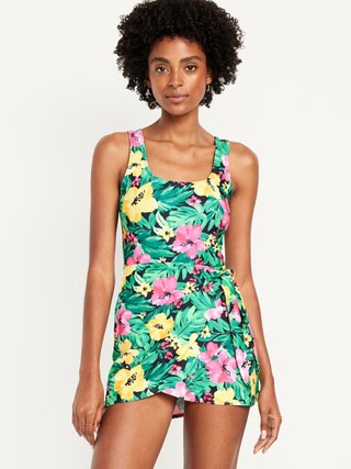 Side-Tie Swim Dress | Old Navy (CA)