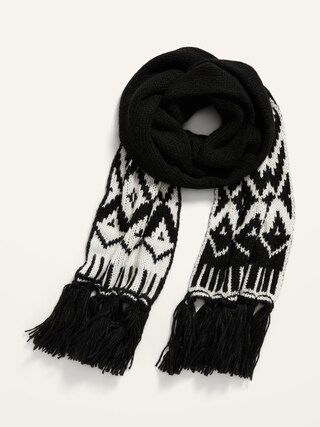 Fringed Sweater-Knit Scarf for Women | Old Navy (US)