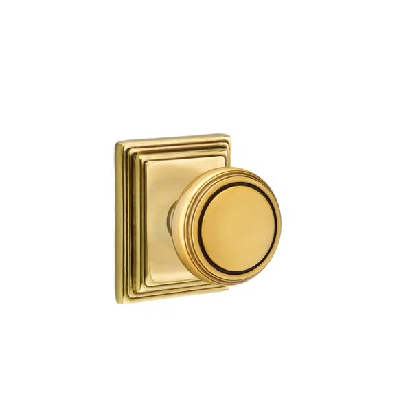 Emtek Privacy Knobset w/ Wilshire Rosette and Norwich Knob | Wayfair North America
