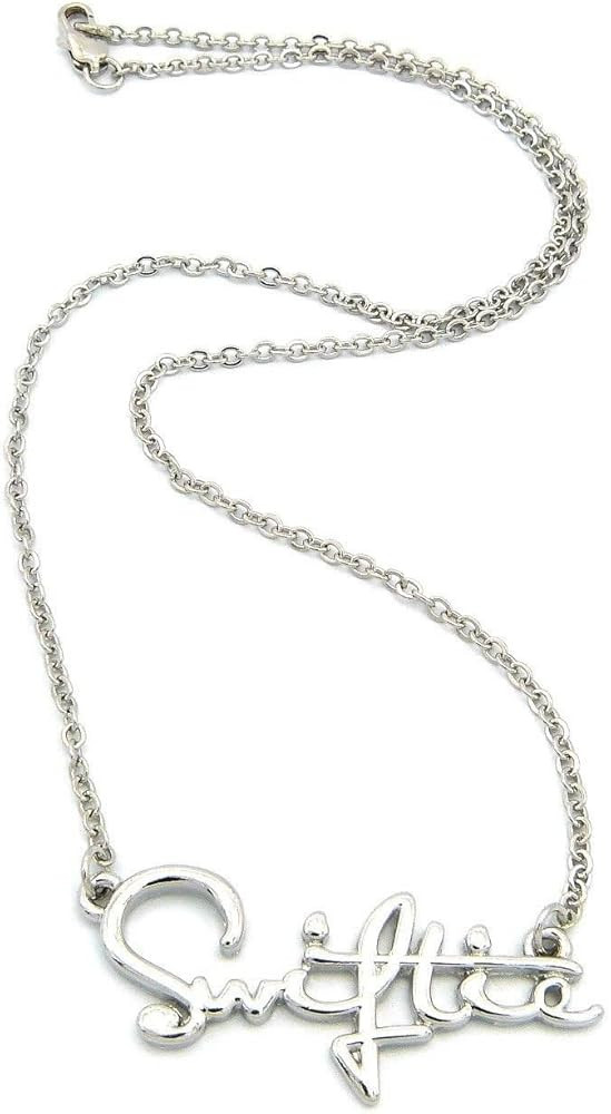 Crescendo SJ New Celebrity Fans 'Swiftie' Pendant 2mm/18 Link Chain Fashion Necklace XC479R | Amazon (US)