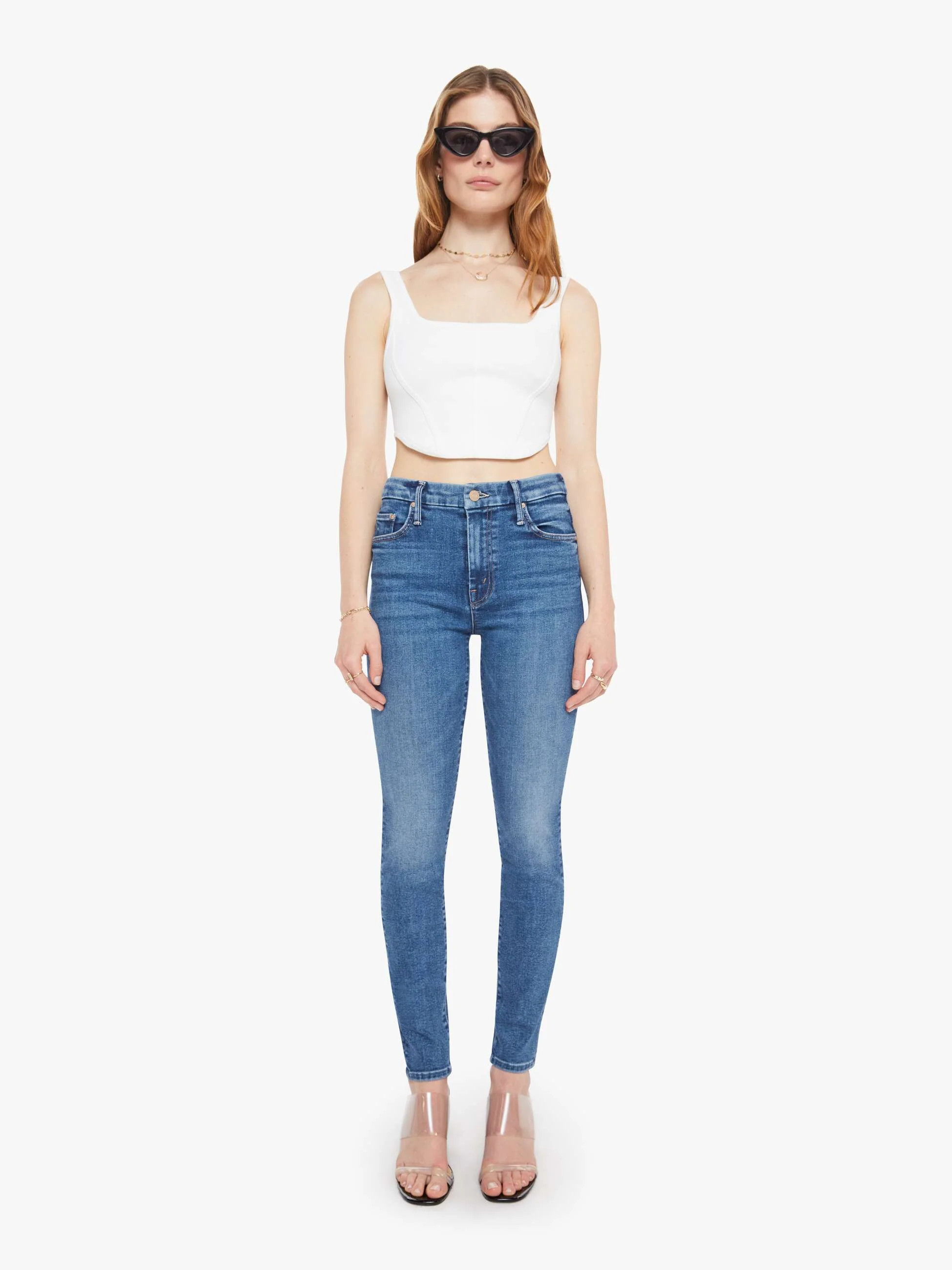 High Waisted Looker - Let's Split | Mother Denim