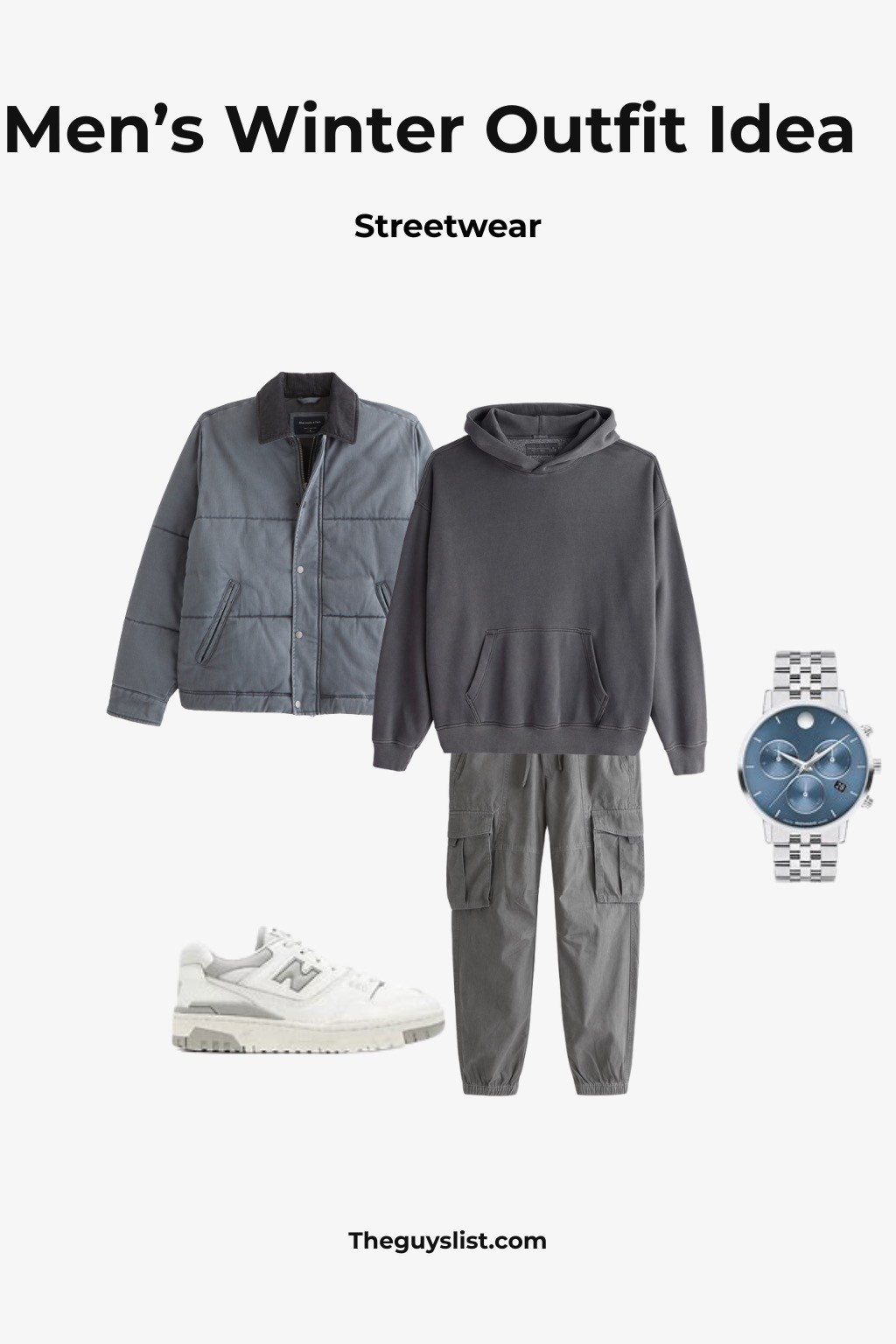 Men’s winter streetwear outfit idea 