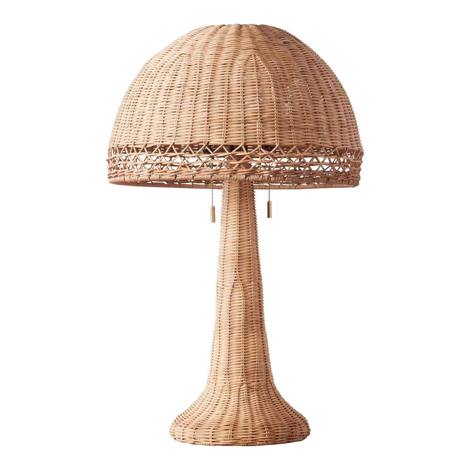 Vintage Inspired Augusta Table Lamp in Woven Rattan | Chairish
