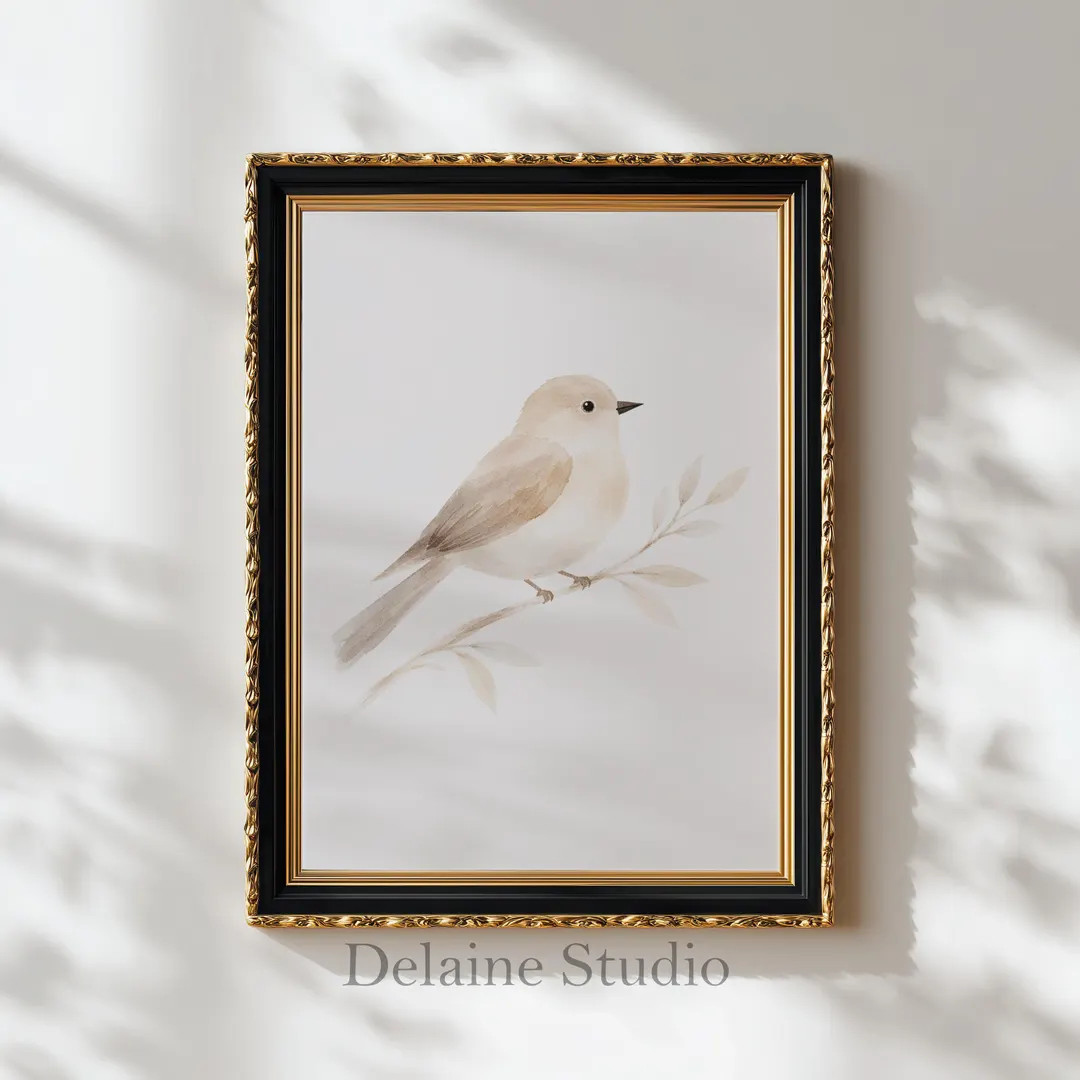 Solo Bird Watercolour Painting | Country Farmhouse Art (digital Download) - Etsy | Etsy (US)