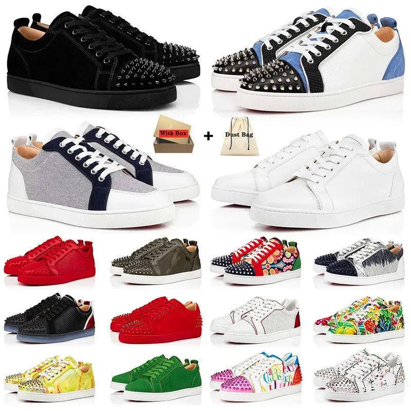 Bottomshoes Casual Red 2023 Mens Casual Shoes Luxurys Designers Red Bottoms High Low Tops Studded... | DHGate