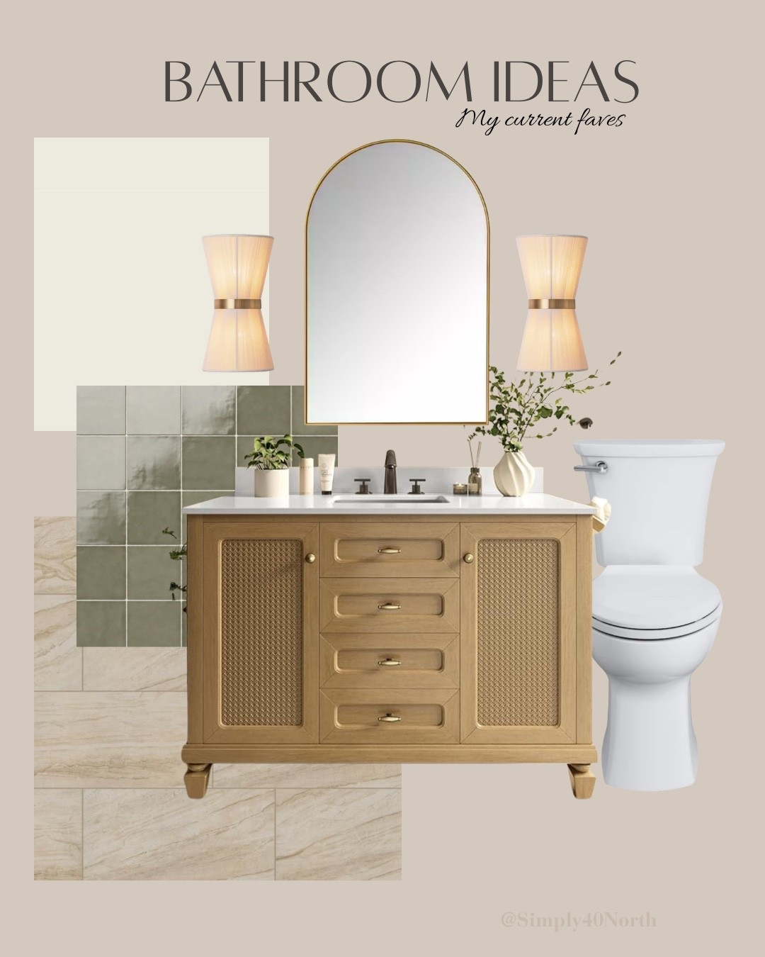 My current favorite bathroom idea.  We have an unfinished bathroom space in our basement and this is what I am envisioning.

#LTKHome