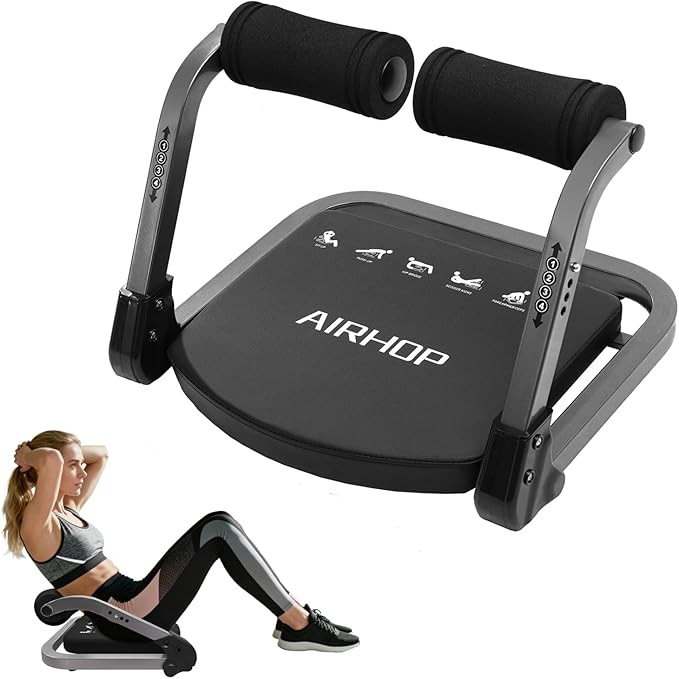 AIRHOP Ab Machine for Stomach Workout, Abs Workout Equipment for Sit Up Exercise, 4-Speed Adjusta... | Amazon (US)