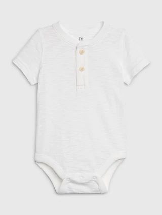 Baby Henley Short Sleeve Bodysuit | Gap (US)