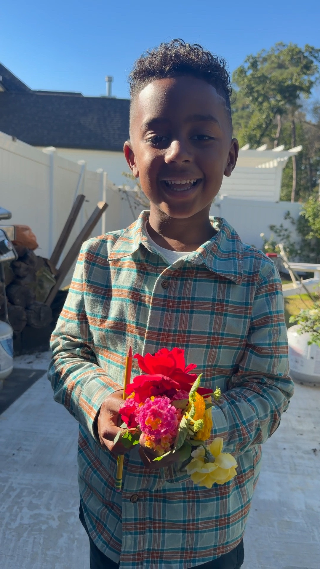 My sweet boy picked me a back yard bouquet and I love it so much. Today was picture day at school!

#LTKmomlife #LTKKids