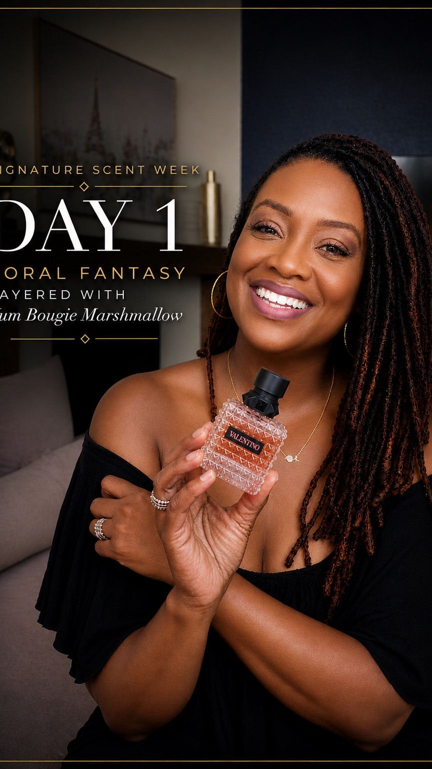 Today I'm wearing Coral Fantasy from @valentino.beauty and it's likely going to be my scent of the week.

I really need to put some dents in some of my fragrances, so this week I'm going to focus on making one perfume the core scent of the week and creating layering combos around them to see if I can't do some damage by the time the week is up.

Today's layering combo features a couple of my faves from @kayali and @orenafragrances, and it smells divine.

I'm usually not a girl that likes to repeat fragrances day after day, but I'm going to learn how to enjoy it this week, lol.

So tell me, would you wear this combo, and what other combos would you suggest I try this week, since we are committing to the program, lol.

I'd love to hear your suggestions down in the comments.

#LTKselfcare #LTKstorytime #LTKBeauty