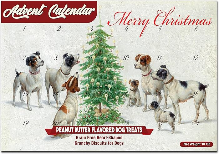 2025 Christmas Dog Advent Calendar for Dogs | 24 Days of Crunchy Peanut Butter & Quinoa Flavored ... | Amazon (US)