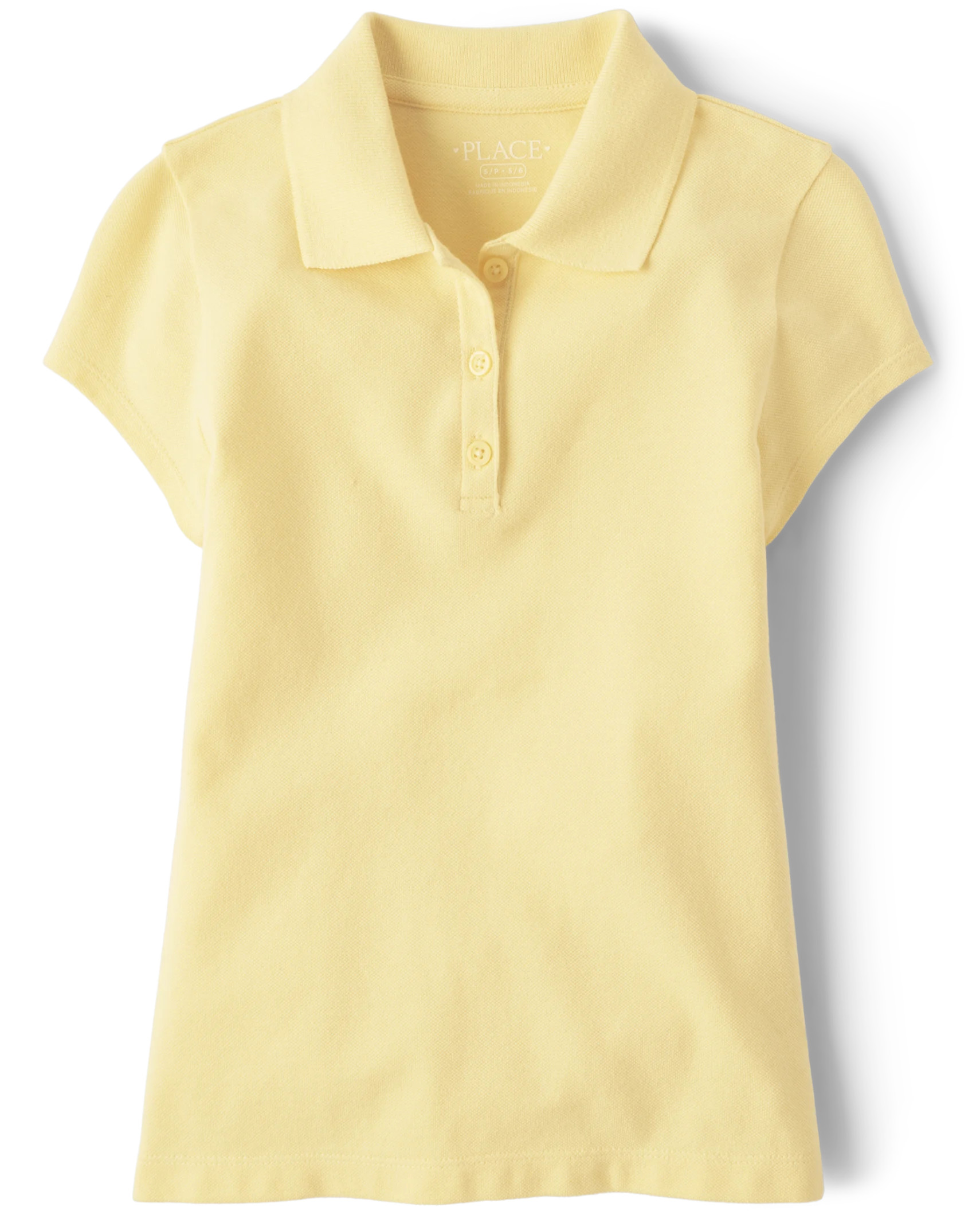 Girls Uniform Pique Polo - pale sun | The Children's Place