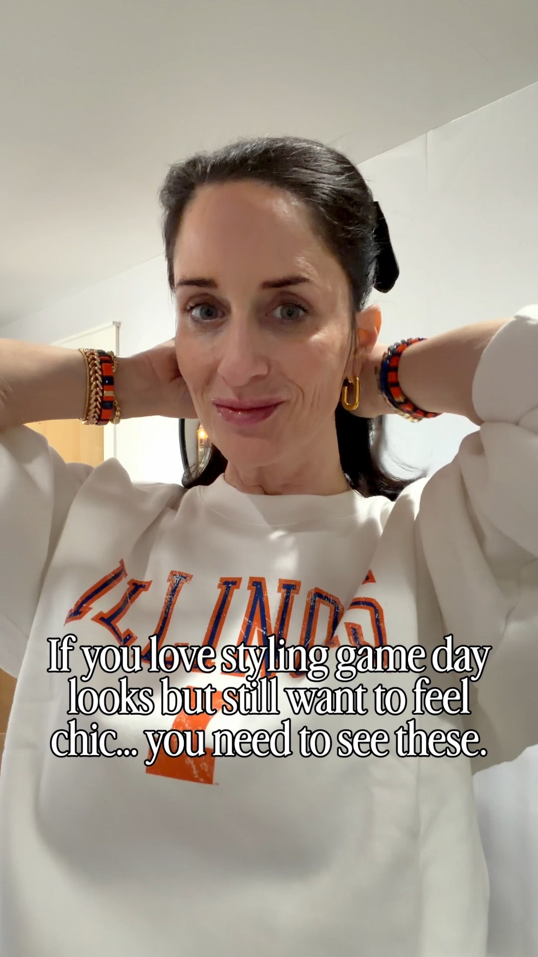 I-L-L-I-N-I !!!
I may not be at the games in person but I am cheering on my team in style with my @lalumierenewyork bracelet stack!

#LTKgrwm #LTKootd #LTKOver40