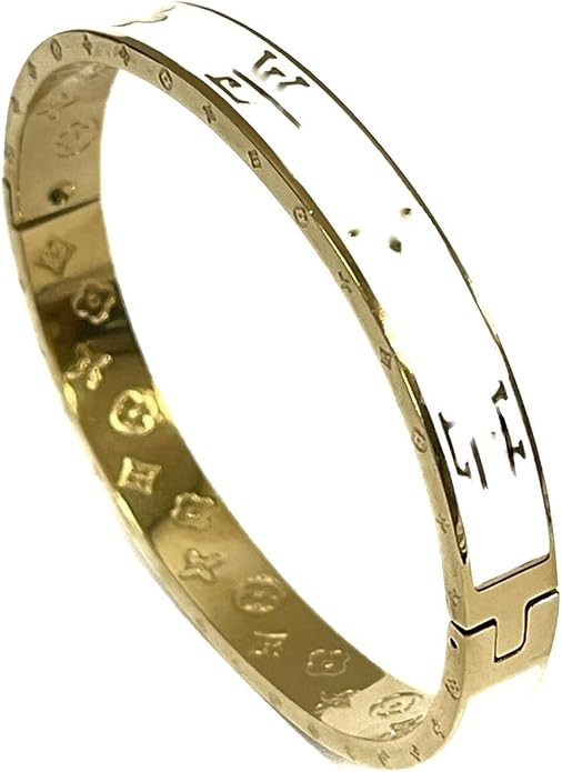 Designer Stylish Inspired Checkered Initial Letter Stainless Steel, Gift for her | Amazon (US)