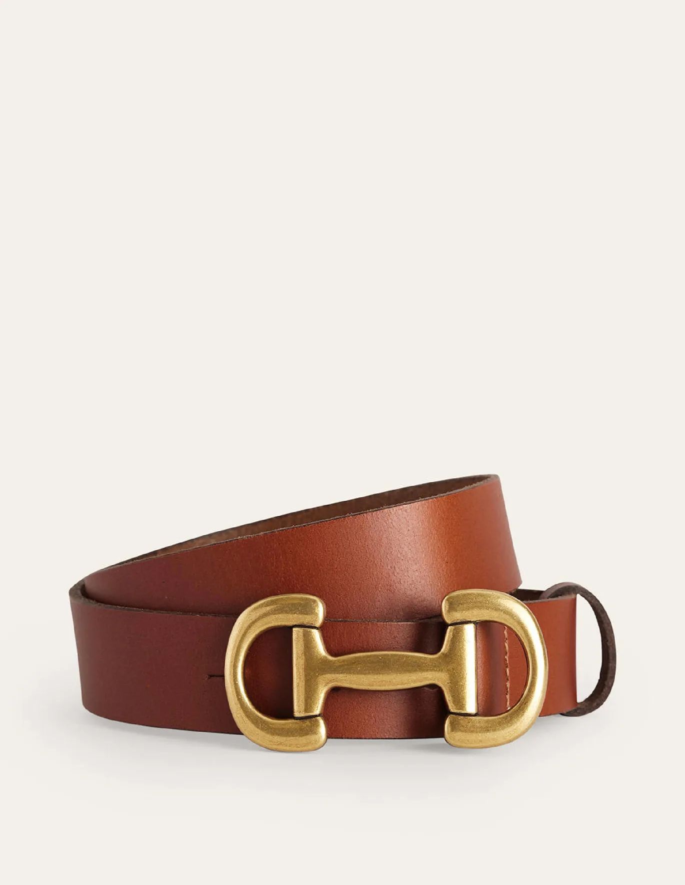 Snaffle-Trim Leather Belt | Boden (US)