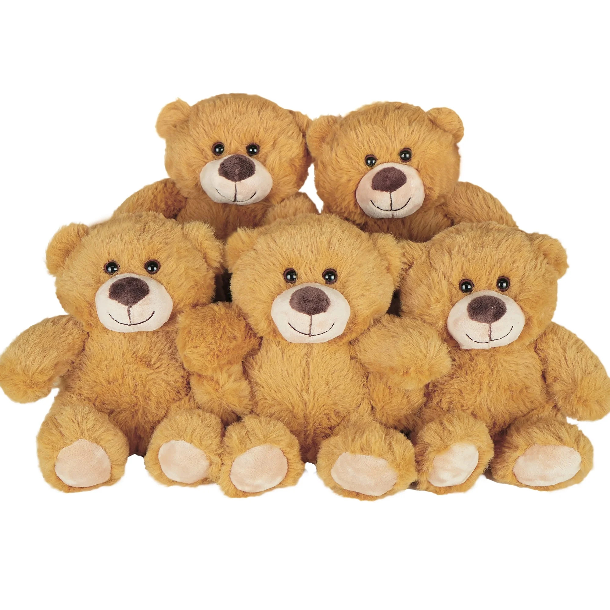 LotFancy Teddy Bear Stuffed Animal Bulk, 5 Pack 10 in Plush Bear Toy Gifts for Kids, Girls, Brown... | Walmart (US)