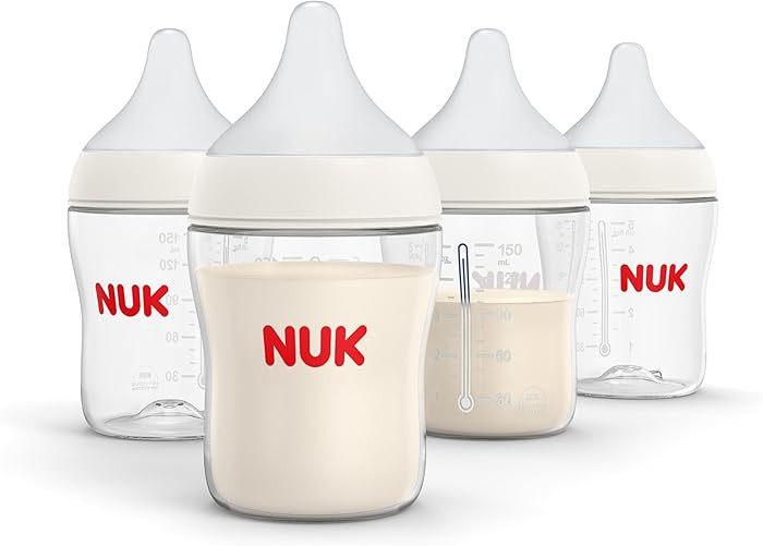 NUK Perfect Match 2-in-1 Natural and Anti-Colic Bottle with Medium Flow, Wide, Adaptable Nipple, ... | Amazon (US)