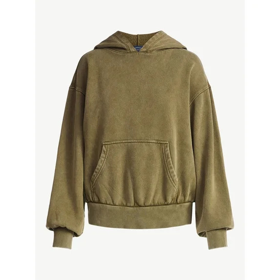 Scoop Women's and Women's Plus Mineral Wash Oversized Hoodie, Sizes XS-4X | Walmart (US)