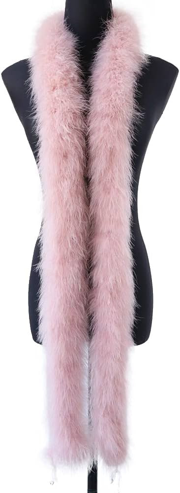 FEARAFTS 2 Yards Fluffy Marabou Feathers Boa Halloween Crafts Wedding Home Decoration 50 Grams (l... | Amazon (US)