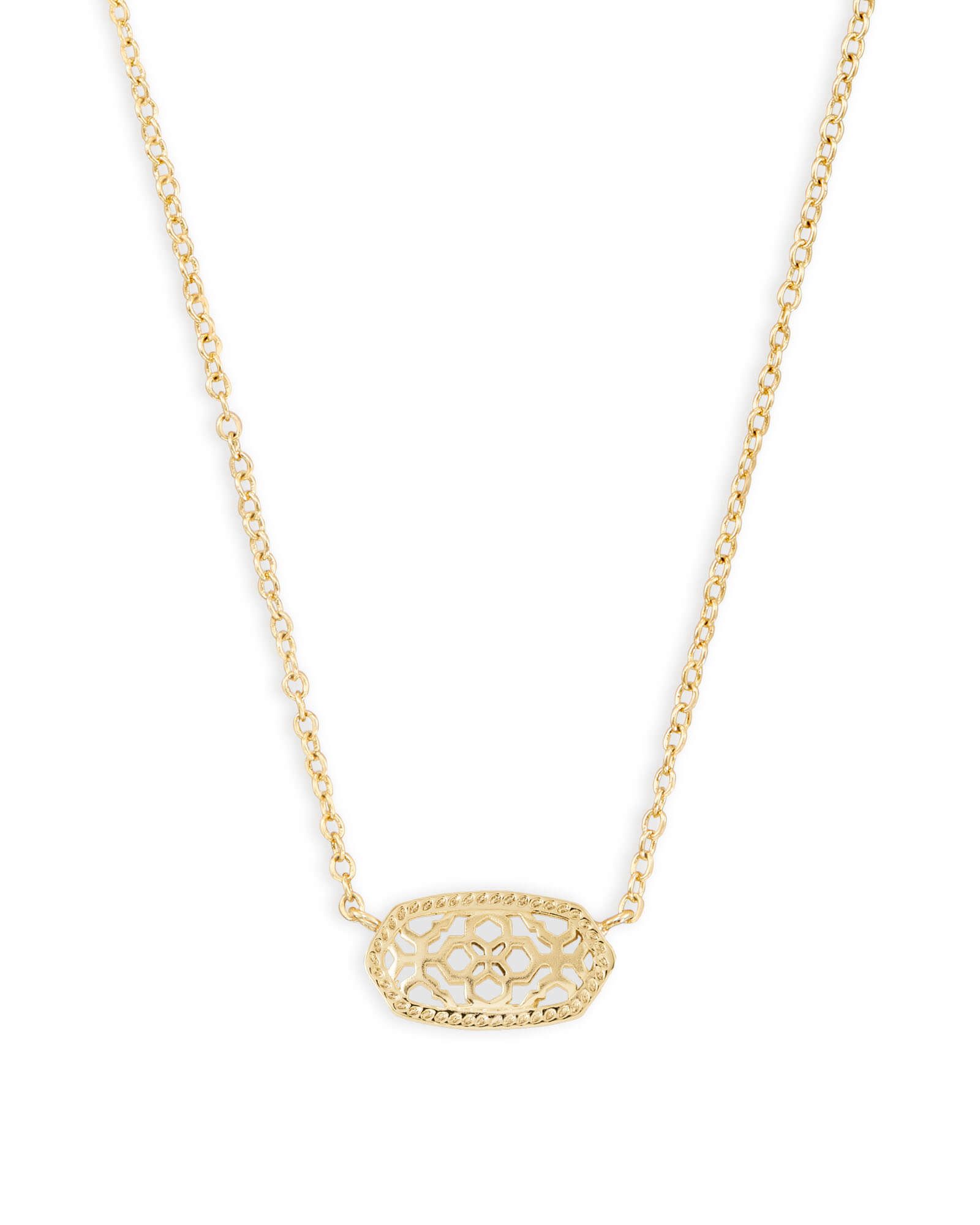Elisa Gold Pendant Necklace in Gold Filigree | Kendra Scott