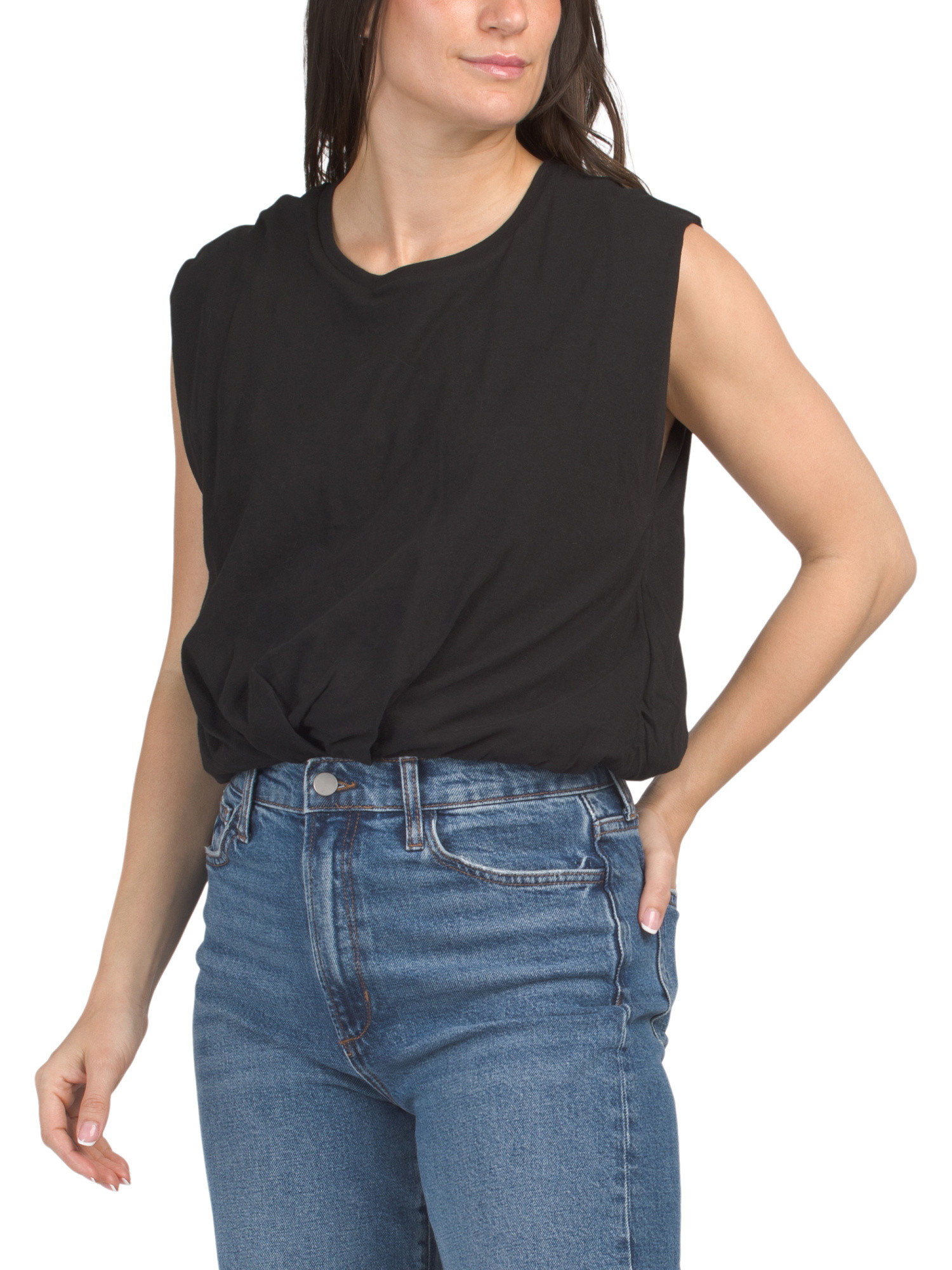 Cotton And Linen Blend Muscle Tee | Women | Marshalls | Marshalls