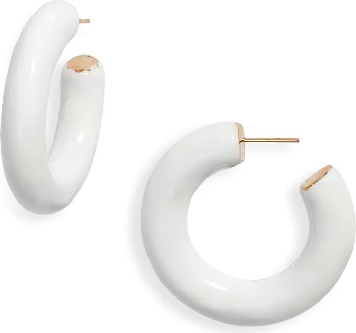 Large Enamel Tube Hoop Earrings | Nordstrom