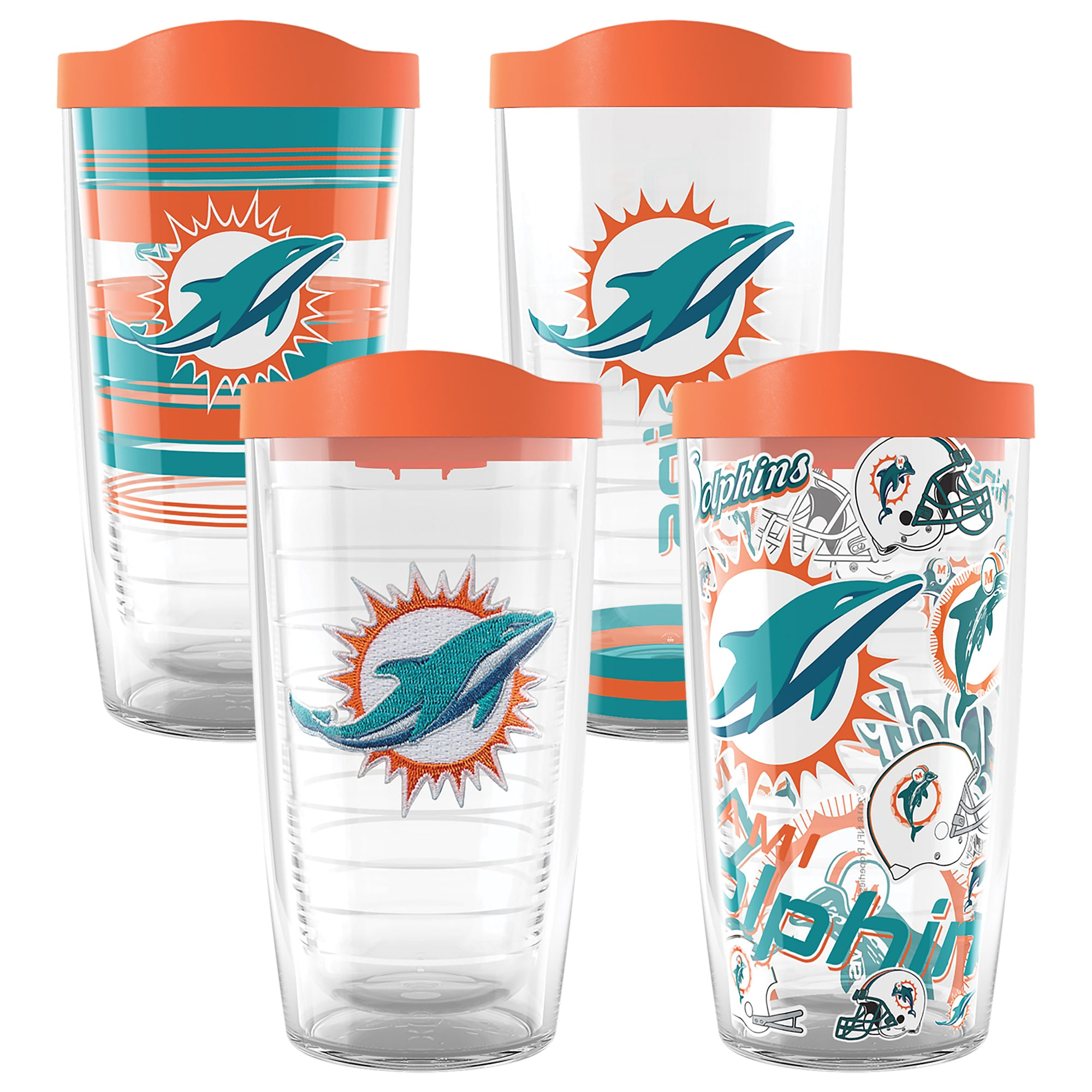 Miami Dolphins Tervis Four-Pack 16oz. Classic Tumbler Set | NFL Shop