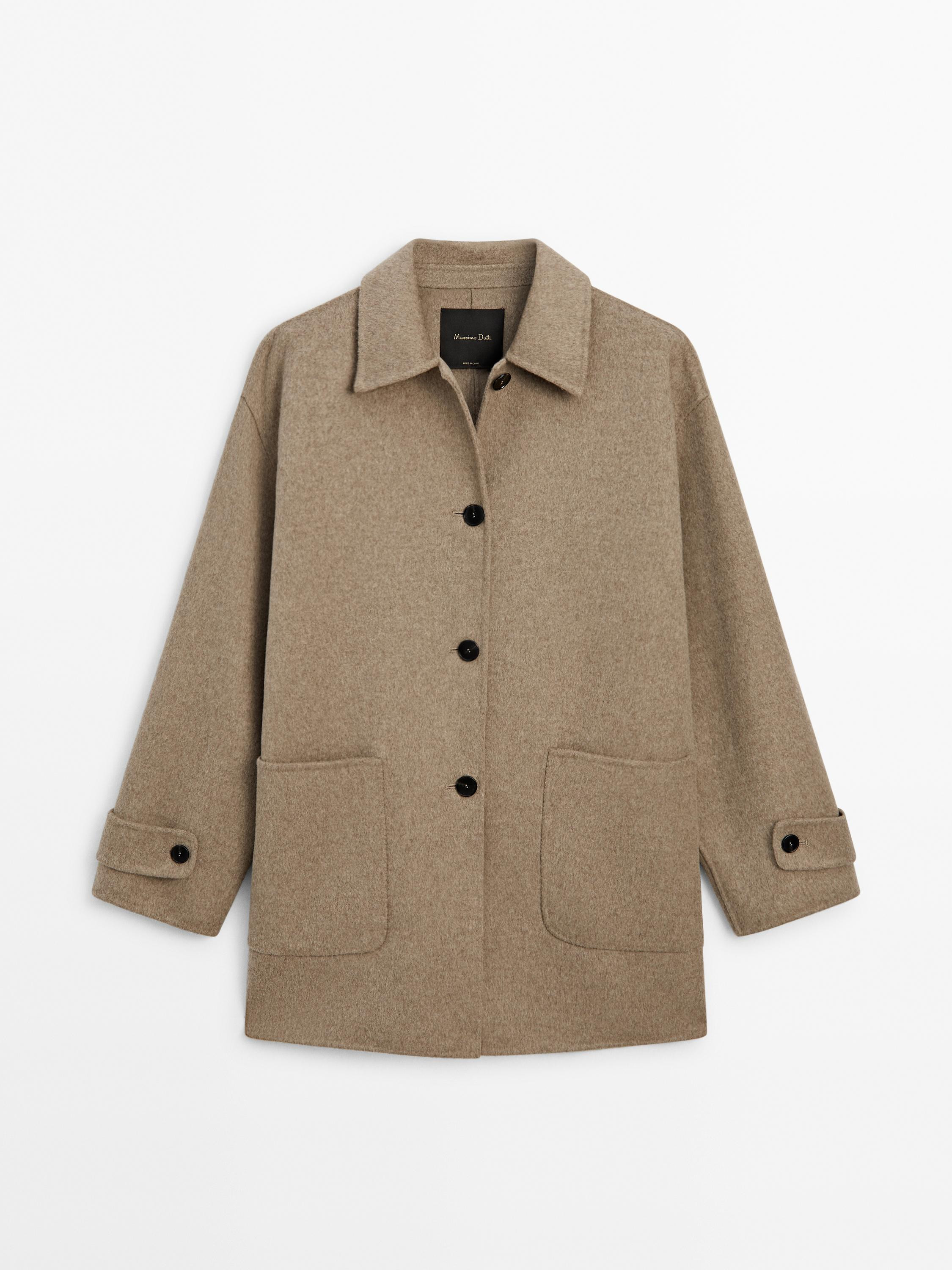 Mid-length coat with patch pockets | Massimo Dutti UK