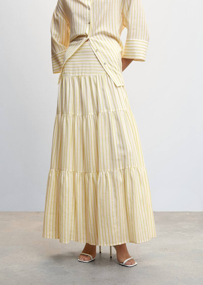 Ruffled long skirt | MANGO (US)