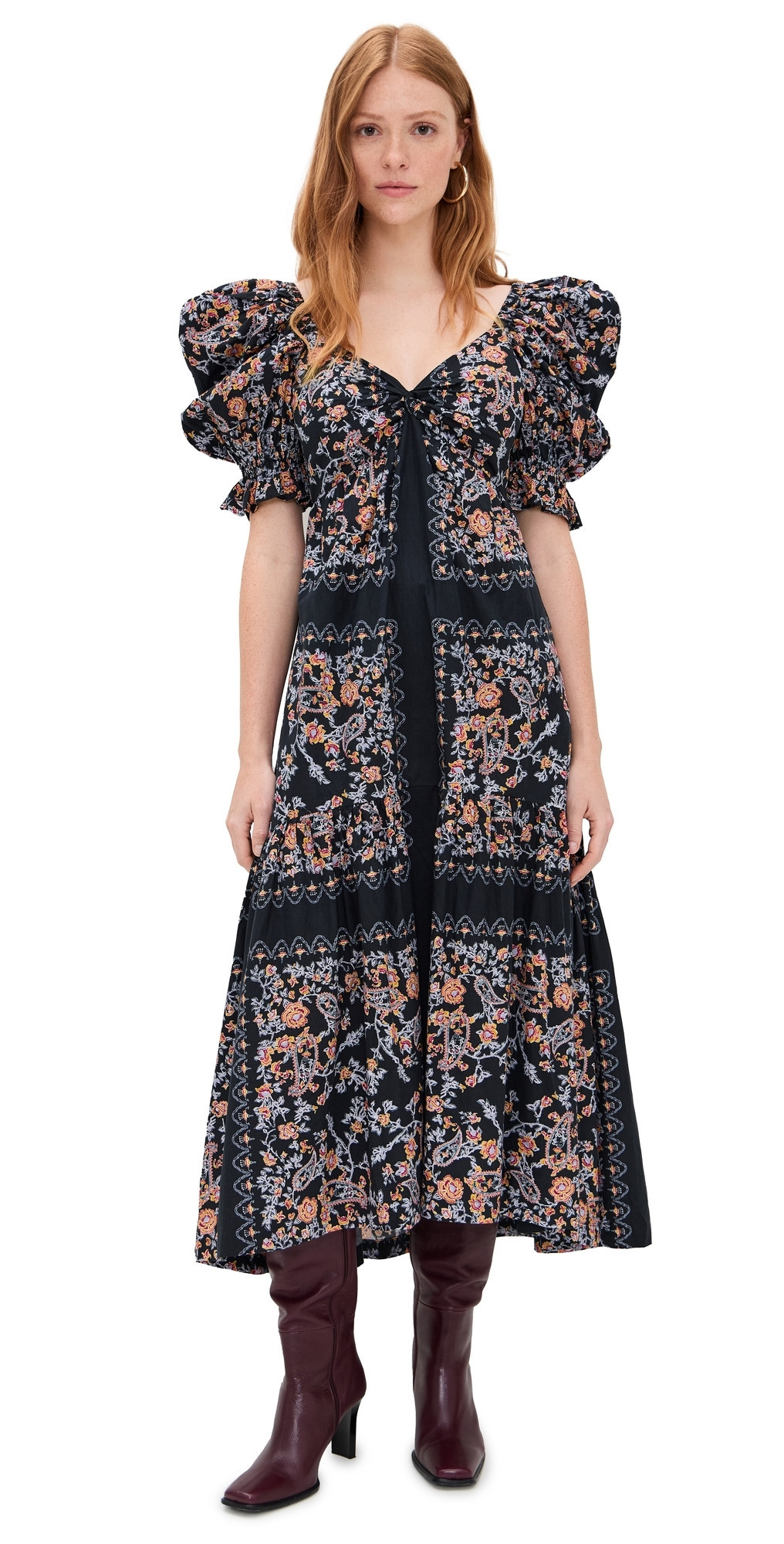 Cleobella Jewel Ankle Dress Dark La Ramos Print M | Shopbop