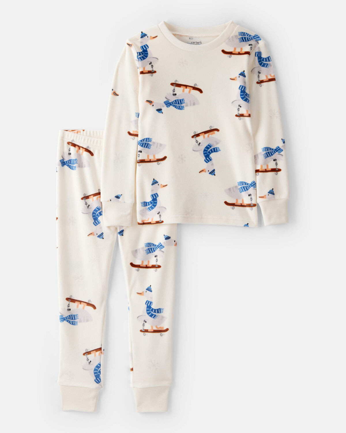 Toddler Boy Goose DreamPlush Snug Fit 2-Piece Pajamas- Ivory | Carter's Inc