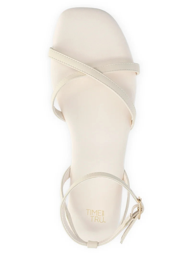 Time and Tru Women's Strappy Flat Sandals | Walmart (US)