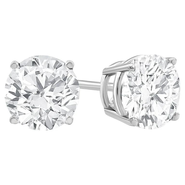Brilliance Fine Jewelry 0.25 Carat T.W. Diamond Stud Earring in 14K White Gold, (I-J, I2-I3) | Walmart (US)