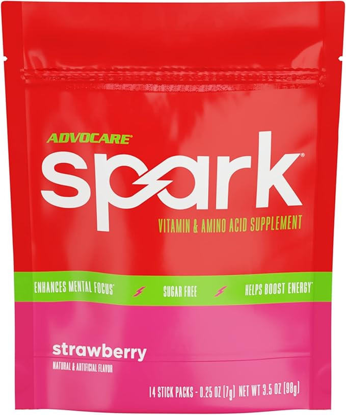 AdvoCare Strawberry Spark Energy, Vitamin & Amino Acid Supplement, 14 Packets | Amazon (US)