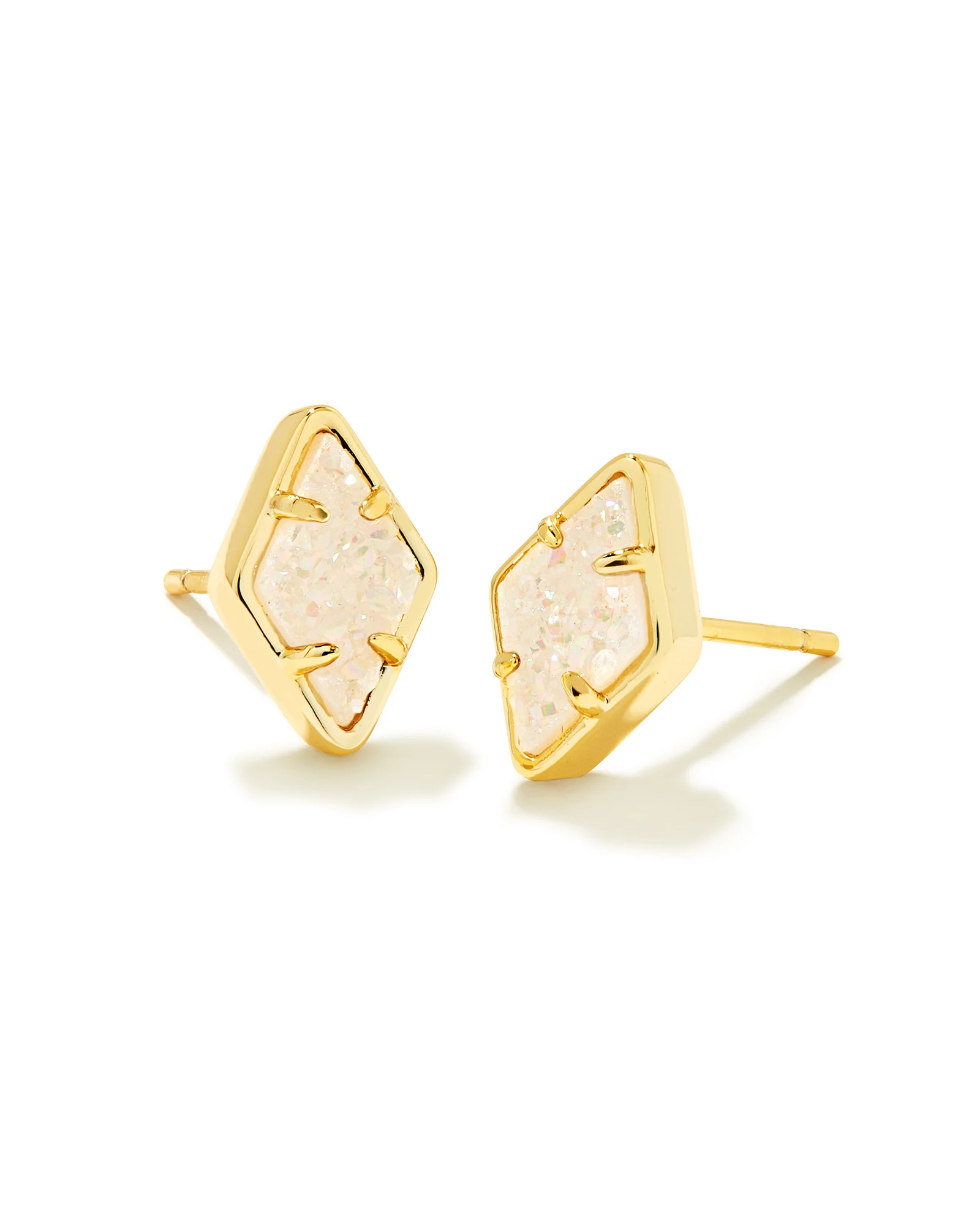 Kinsley Gold Stud Earrings in Iridescent Drusy | Kendra Scott | Kendra Scott