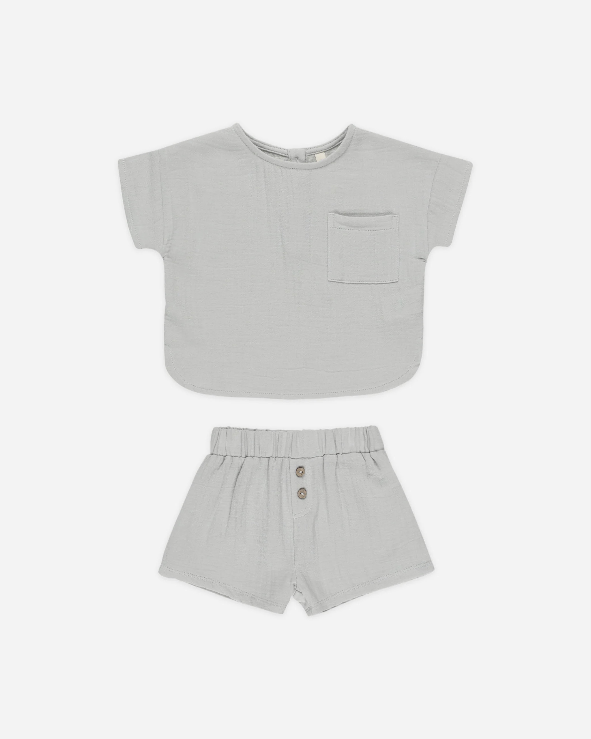 Woven Boxy Top + Short Set || Sky | Rylee + Cru