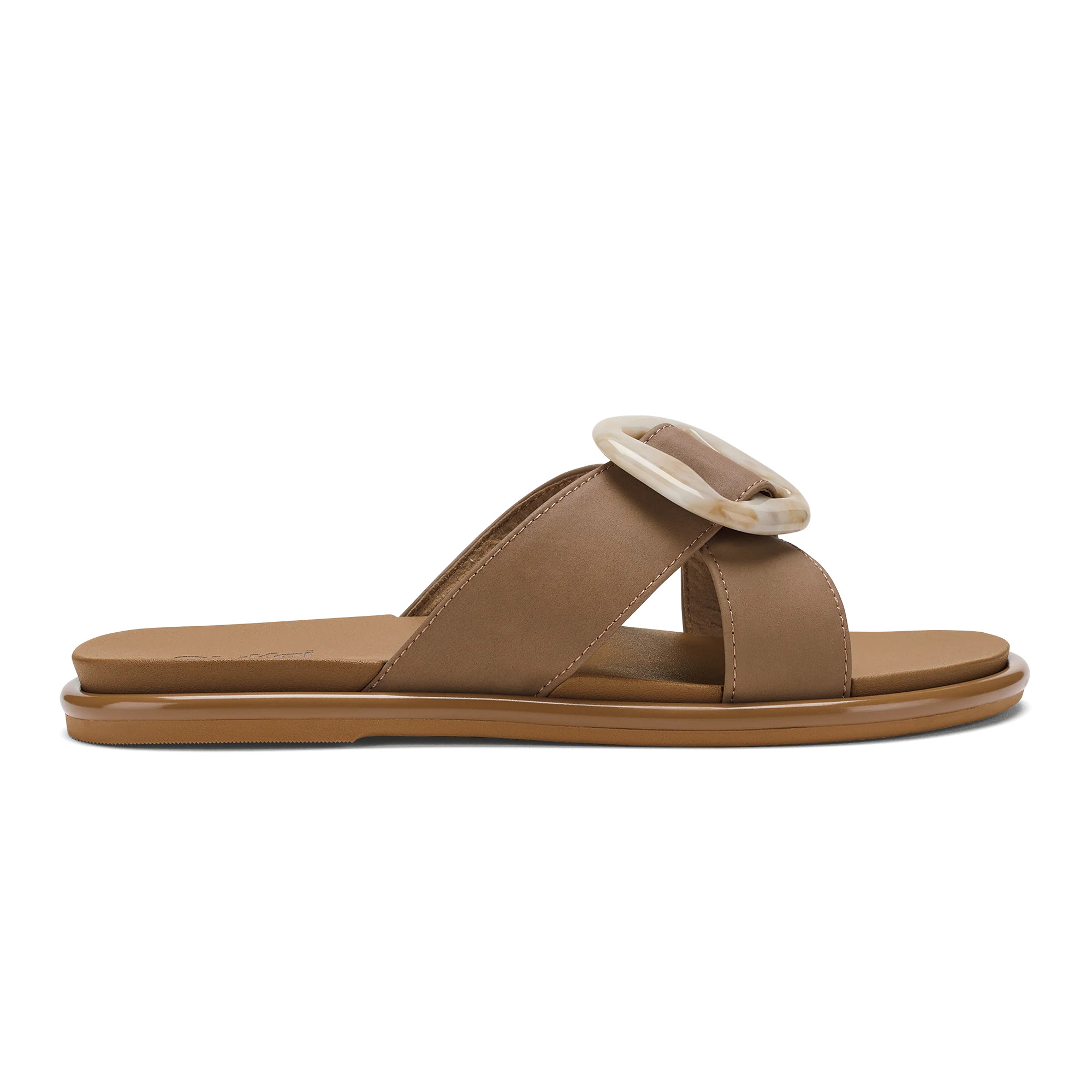 La‘i Slide Women’s Slide Beach Sandals - Tan | OluKai | OluKai