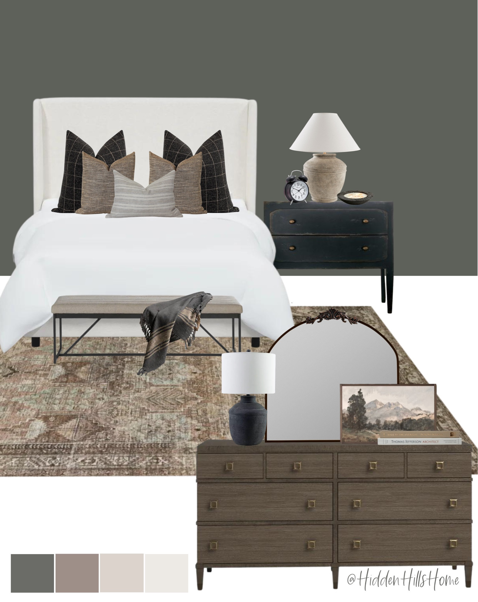 Bedroom decor, master bedroom mood board, primary bedroom, bedroom decor ideas, moody bedroom, bedroom design #bedroom

#LTKhome #LTKsalealert #LTKstyletip